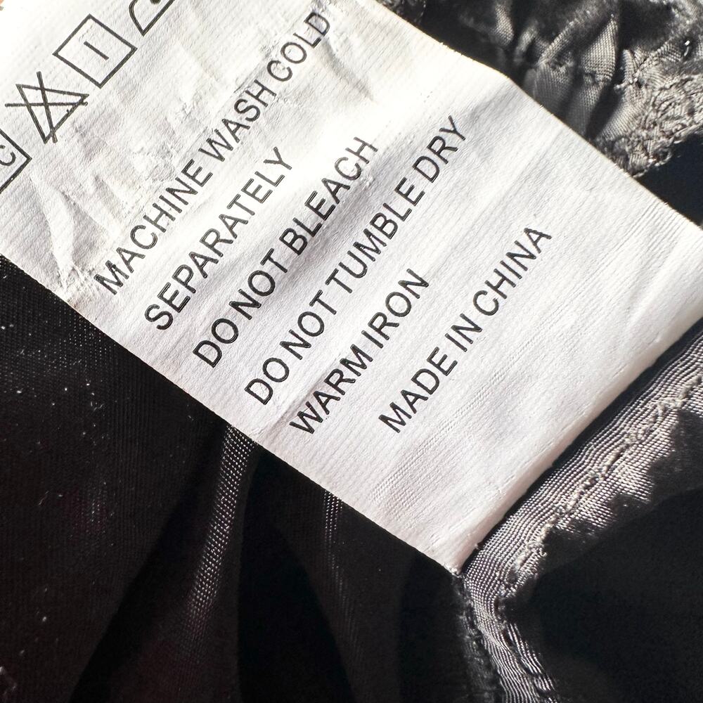 Kollyy Black Harajuku Nylon Baggy Ruched Gathered Y2K Windbreaker Pants Small - Picture 5 of 11